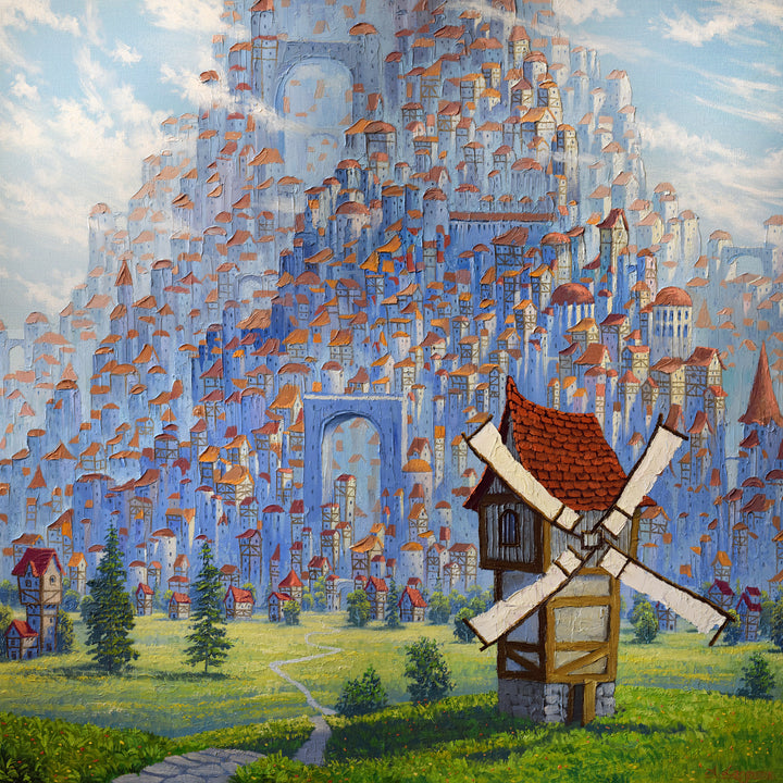 Windmill Near The City