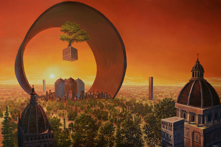 Sunset Near The City Of The Ring