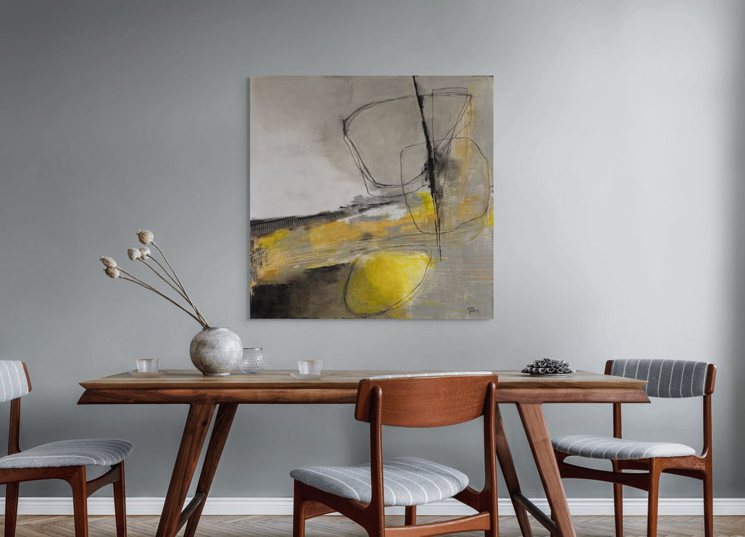 Abstract Yellow Grey 1