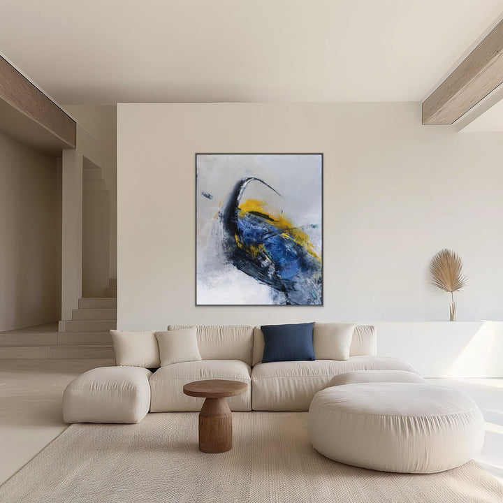 Abstract Blue Gold Grey