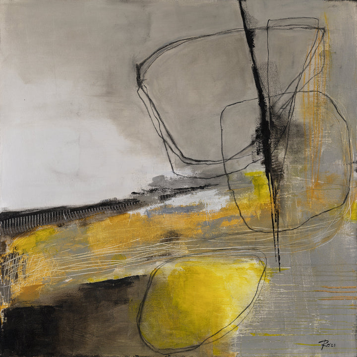 Abstract Yellow Grey 1
