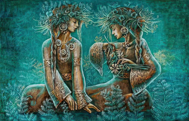 Weaving Midsummer Crown