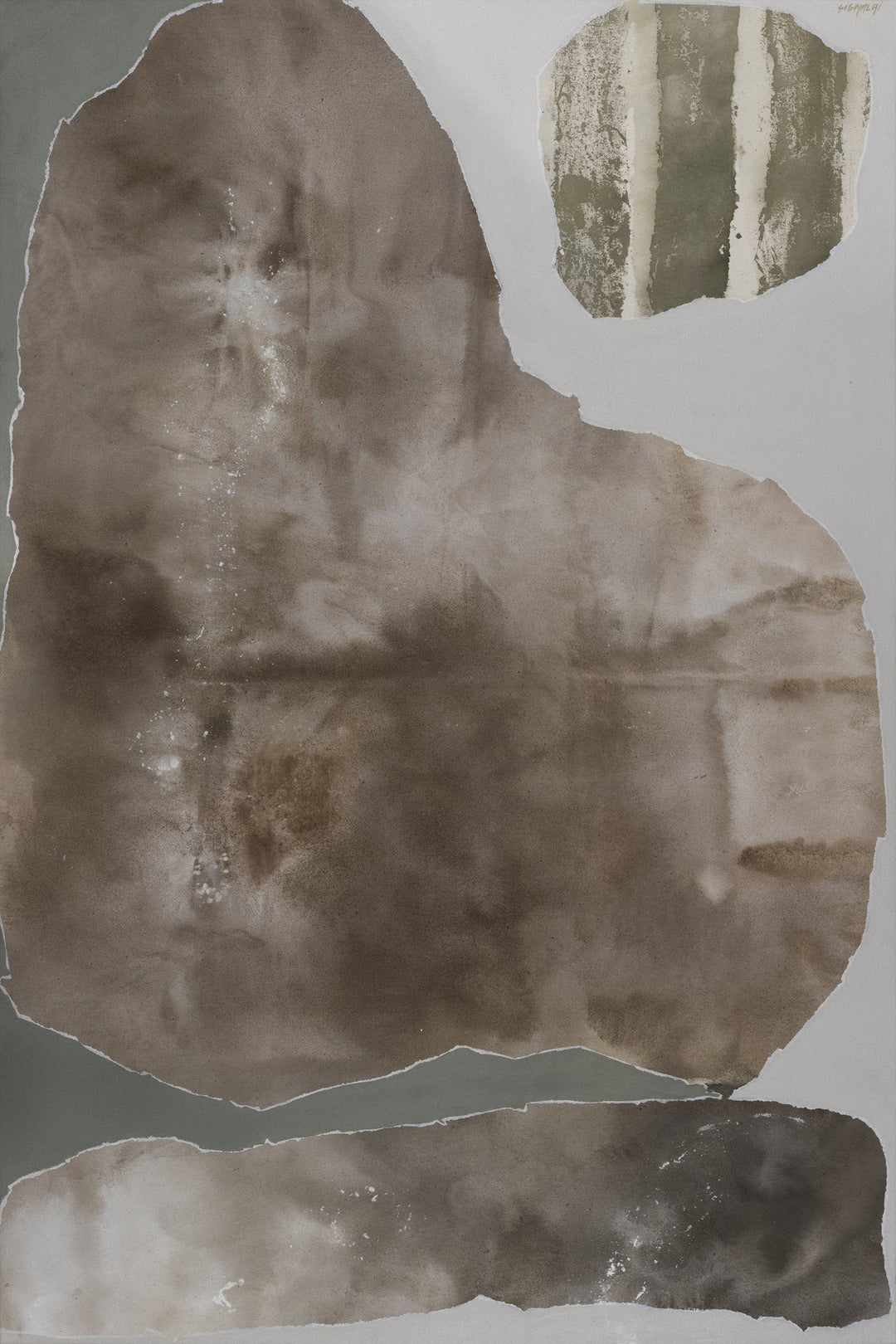 Abstract painting “I Believe” by Monika Zajarskienė featuring soft earthy tones, gentle color transitions, and organic shapes. The artwork has a calm, balanced composition with subtle texture that adds depth while maintaining simplicity. Symbolizes inner trust, positive perspective, and peaceful energy. Ideal for modern minimalist and neutral interior décor.