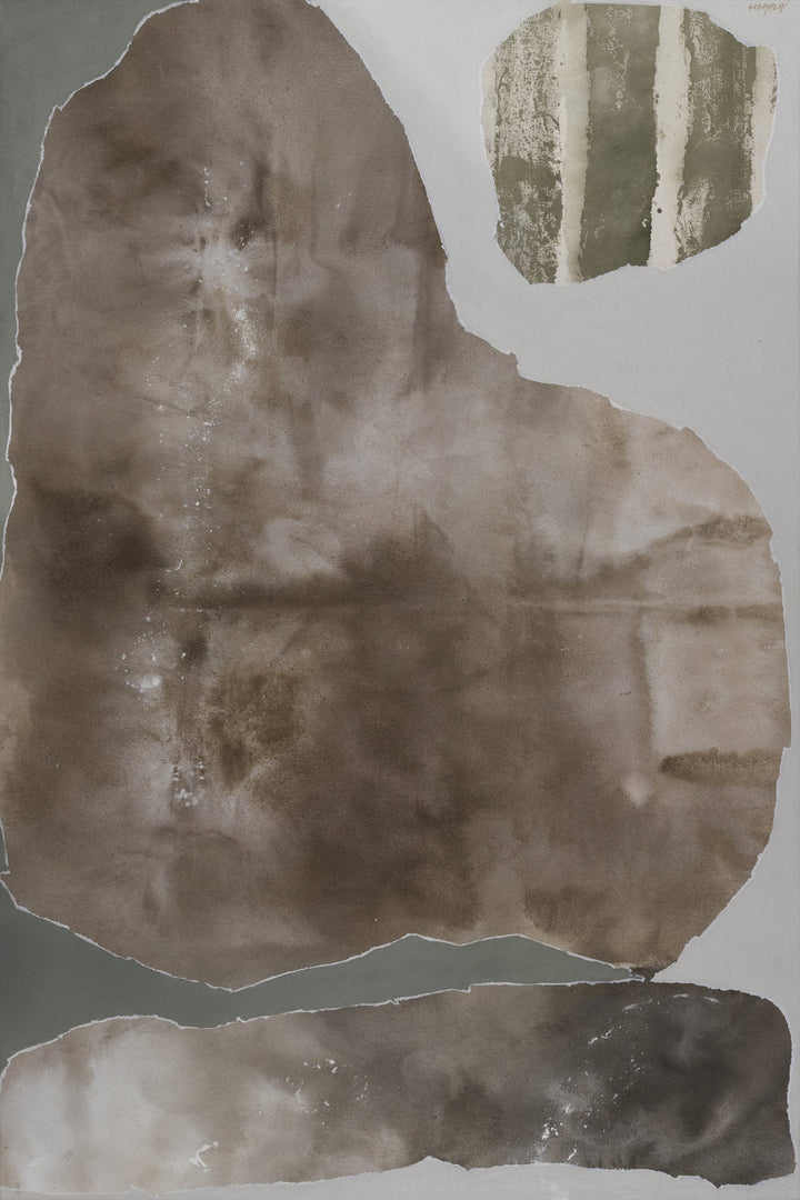 Abstract painting “I Believe” by Monika Zajarskienė featuring soft earthy tones, gentle color transitions, and organic shapes. The artwork has a calm, balanced composition with subtle texture that adds depth while maintaining simplicity. Symbolizes inner trust, positive perspective, and peaceful energy. Ideal for modern minimalist and neutral interior décor.