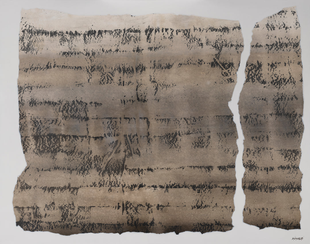 Fragment of cuneiform tablet with black text on a beige background